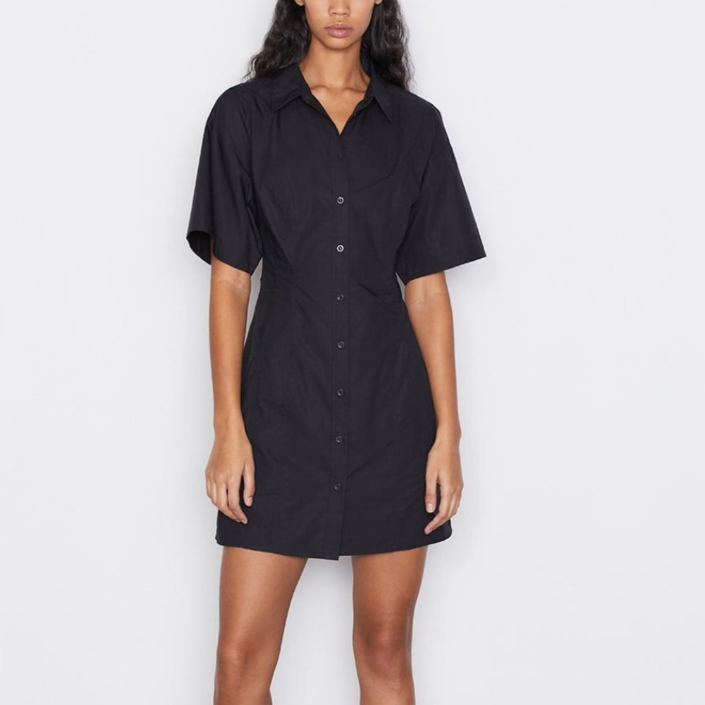 Black Mini Seam Detail Dress FRAME